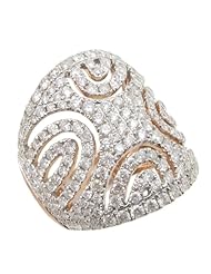 14k Pink Gold 3.41ctw Diamond Cocktail Ring 17065P Size 7.75
