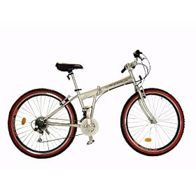 26" 21-speed folding bike, MTB Style, RED