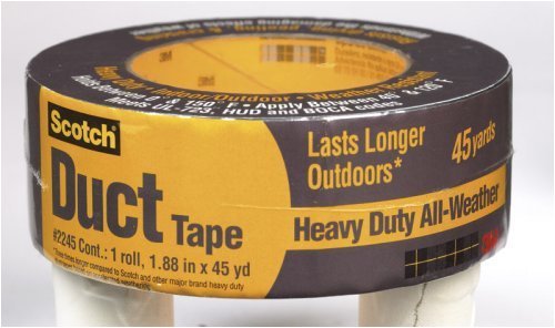 3M 2245 Scotch Heavy Duty All-Weather Duct Tape, 1.88-Inch x 45-Yard, 1-Pack