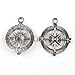 20x Charms Round Compass Antique Silver Alloy Handmade Findings Fit Crafts