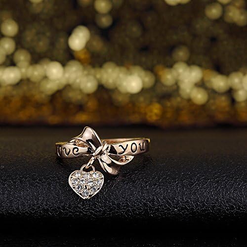 Gewei Women's Plated Jewelry Love-you Letter Charm Ring 951100 (7)