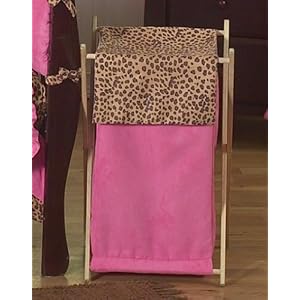 Buy Baby and Kids Clothes Laundry Hamper for Cheetah Girl Pink and Brown Bedding Sets by JoJo Designs now!