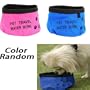 New Folding Travel Water Bowl for Pet Dog-Color random