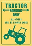 New Creative Tractor Parking Only All Others will be Towed Under Large Impressions Banner Flag