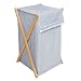 Baby : Badger Basket Clothes Hampers 141 Wood Frame Hamper - Blue Gingham