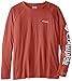 Columbia Men's Standard PFG Terminal Tackle UPF 50 Long Sleeve Fishing Shirt, Sunset Red/White Logo, X-Large