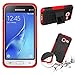 Samsung Galaxy J1 mini Case, IVSO Samsung Galaxy J1 mini Case Hybrid KickStand Case for Samsung Galaxy J1 mini Smartphone (Red)