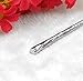 Shensee Simple Women Long Pin Hair Pin Stick Metal Gold Silver Hair Fork Accessories (Silver)