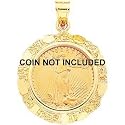 14K Yellow Gold Bezel for 1/4oz American Eagle Coin |B