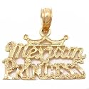 Mexican Princess Charm 14k Gold 12mm
