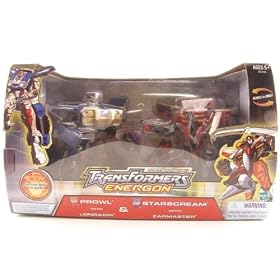 Transformers Energon Prowl w/ Longarm & Starscream w/ Zapmaster Sam's club Exclusive