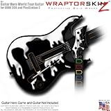 Chrome Drip on Black Skin fits Band Hero, Guitar Hero 5 & World Tour Guitars for XBOX 360 & PS3 (GUI