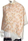 Shawl Stoles Yellow Wool Embroidery on White 80