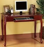 Traditional Small Desk With Keyboard Drawer