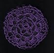 PURPLE Star Pattern Crocheted Hair Bun Cover- LARGE