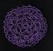 Purple Star Pattern Crocheted Hair Bun Cover- MEDIUM