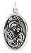Sterling Silver St. Joseph Medal Pendant 15/16" X 5/8" (24 mm X 16 mm).