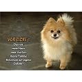 T�rschild FunSchild SE693 DIN A5 PVC 3mm stabil ACHTUNG Hund Spitz