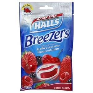 Amazon.com: Halls Fruit Breezers Sugar Free with Cool Berry - 20 Drops