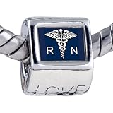 Pugster Registered Nurse Caduceus Rn Love Beads Fit Pandora Charms And Bracelets