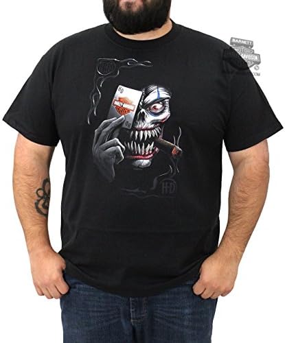 Harley-Davidson Mens Joker Card Black Short Sleeve T-Shirt - LG