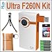 Flip Video Ultra Series F260N 60-Minute (Orange) Camcorder Accessory Kit With Pure Digital ASP1B Flip Video Soft Pouch, Pure Digital ATR1B Flip Video Tripod, Vidpro Digital Camera LCD Screen Protectors & 4 AA Batteries