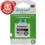 Duogreen CANON NB-4L Replacement Battery Compatible with CANON PowerShot SD ....