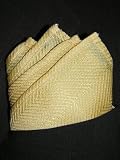 Mellow Yellow Herringbone Silk Pocket Square - by Royal Silk