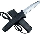 Colt Guardian Fixed Blade Knife, 4in, Stainless Tanto, Black Textured ABS Handle 7.6073E+11