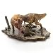 T-Rex vs Triceratops Fight Finished Model, Dinosaur Polystone Statue