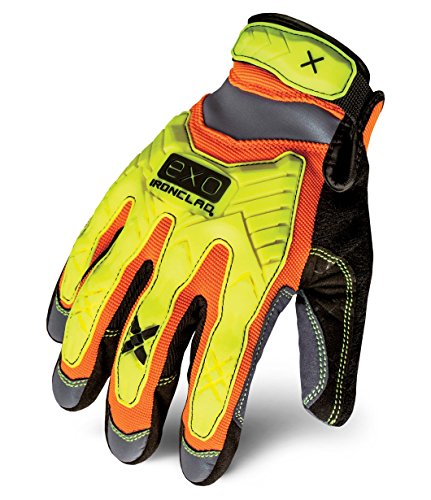 Ironclad EXO-HZI-05-XL Hi-Viz Impact Gloves, X-Large