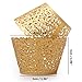 KINGSO 12pcs Filigree Vine Cupcake Wrappers Wraps Cases Wedding Birthday Decorations