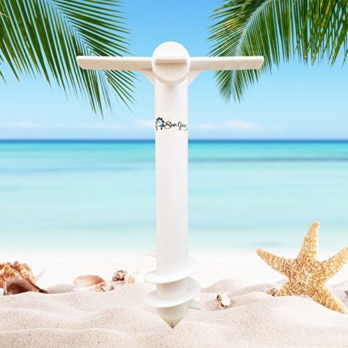 Sun Gear Beach Umbrella Sand Anchor | Use In Sand Or Soft Ground | Fits Most Umbrellas | Very Easy To Use | Strong & Lightweight