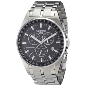 Cerruti - CRA001A221G - Montre Homme - Quartz - Analogique - Chronographe - Bracelet Acier Inoxydable Argent