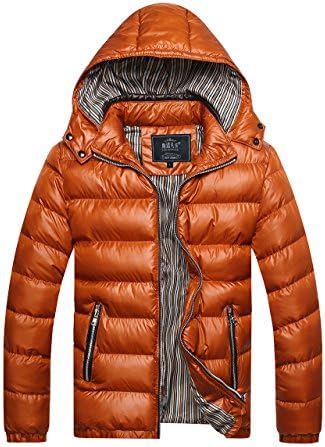 Bonydh Winter Warm Lightweight Down Jackets Yellow Large