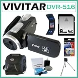 Vivitar DVR-516 Digital Camcorder with 4x Optical Zoom and 1.5-inch LCD + 8GB Accessory Kit