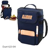 Illinois Fighting Illini Duet Insulated Wine and Cheese Tote - Navy w/Embroidery