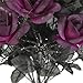 1 Black & 1 Purple Rose Bush Bouquet Floral Halloween 6 Stem 14