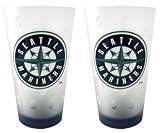 Seattle Mariners Frosted Pint Glass (16-Ounce, Set of 2)