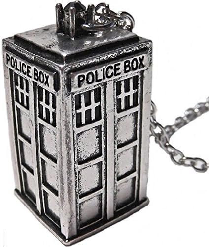 Matt Smith Police Box Tardis Pendent Necklace sliver