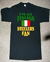 ITALIAN PRIDE STEELERS FAN FLAG FOOTBALL ITALY COUNTRY PRIDE USA T SHIRT