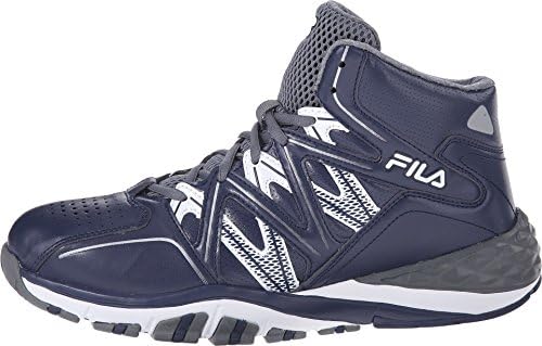 Fila Men's Posterizer Basketball Shoe, Fila Navy/Castlerock/White, 9 M US
