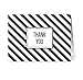 Note Card Cafe Thank You Cards Greeting Card Set with Envelopes | 36 Pack | Blank Inside, Glossy Finish | 6 Modern Black & White Thank You Designs | Bulk Set for Greeting Cards, Birthdays
