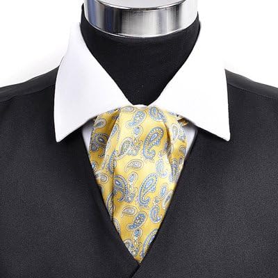 Paisley Yellow Ascot Tie