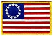American Flag Embroidered Patch Betsy Ross 13-Stars Iron-On USA United States