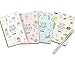 Set of 4 Mini Coloring Books for Adult Relaxation Color Therapy Anti Stress Coloring Books, 16 Pages Each with All Different Theme, Adult Colouring Book of 4.92”X7.20”