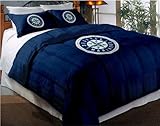 Seattle Mariners Comforter Set: Twin Comforter with Shams