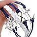AONIMEI Fashion Lady Retro Infinity Wings Owl Strands Suede Rope Bracelet Gift