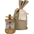 Le Paludier Olive Wood Turned Salt Mill or grinder for coarse gray salt with 17.6 OZ Coarse Gray Salt froM France