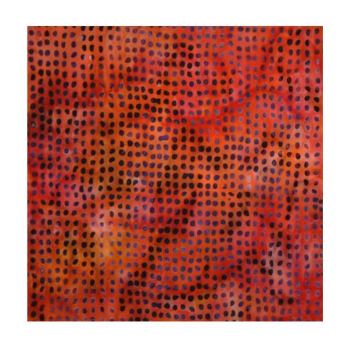 Coral & Plum Spots Batik Handkerchief